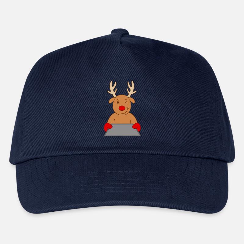 Rentier Bäcker Gebäck Weihnachten Plätzchen backen - Kinder Basecap - Navy