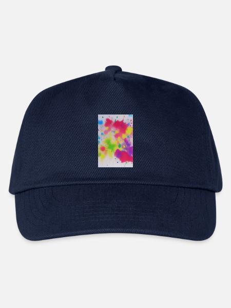 Bunte Farbspritzer - Kinder Basecap - Navy