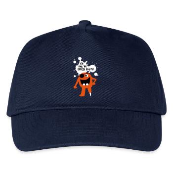 Monster große Klappe Großmaul Comic coole Quotes - Kinder Basecap - Navy - Vorne