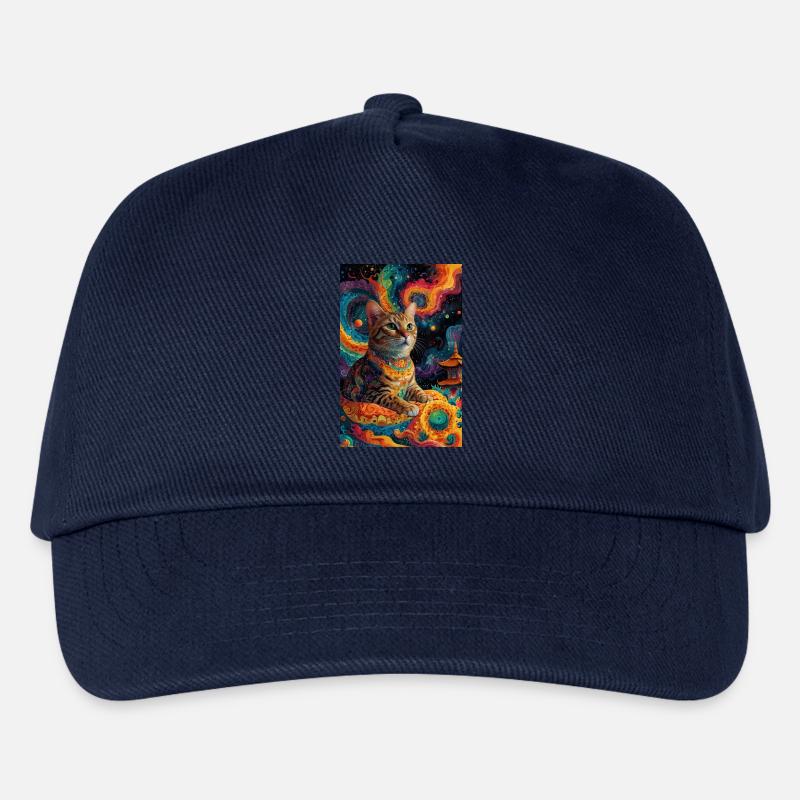 Buddha Cat - Kinder Basecap - Navy
