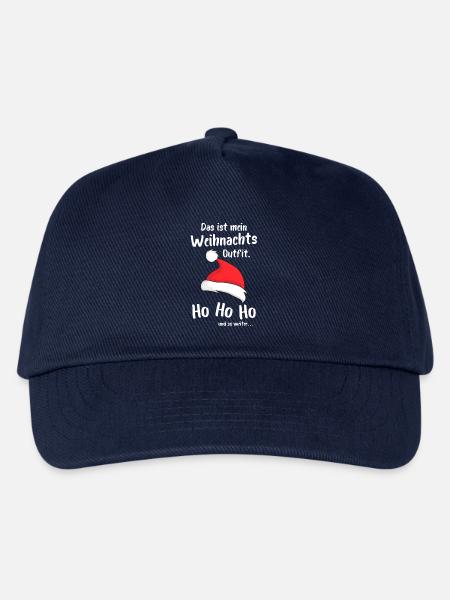 Mein Weihnachtsoutfit Weihnachtsmütze Ho Ho Ho - Kinder Basecap - Navy