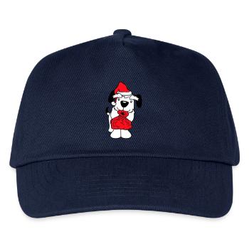 Chien Père Noël Noël Cadeaux Sac Chapeau - Casquette de baseball Enfant - marine - Devant