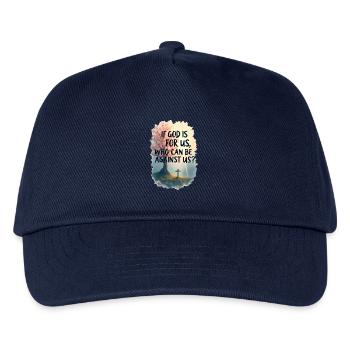 Wenn Gott für uns ist - Kinder Basecap - Navy - Vorne