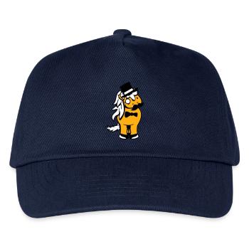Cheval Sir Lord Rich Monocle Lunettes Chapeau haut de forme - Casquette de baseball Enfant - marine - Devant