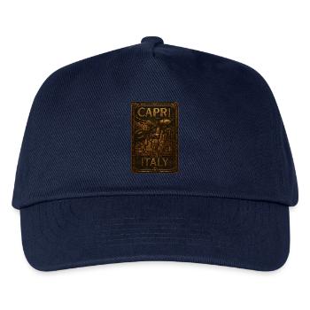 Capri Italy – Steampunk Bronze Travel Poster - Kids’ Baseball Cap - navy - Front