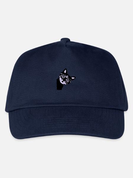 Katze, süßes Kätzchen zweifarbig - Kinder Basecap - Navy