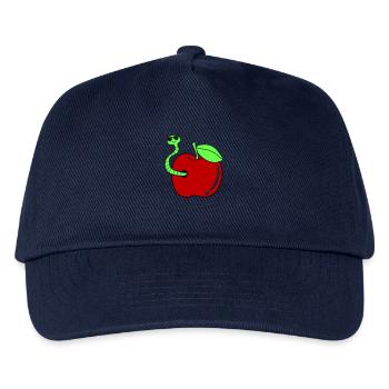wurm apfel sonnenbrille - Kinder Basecap - Navy - Vorne
