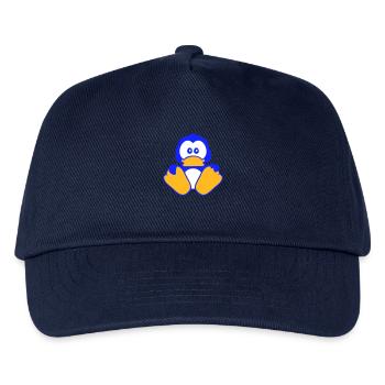 Süßer Pinguin Sitz Baby Kind Kleinkind Schüchtern - Kinder Basecap - Navy - Vorne