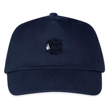 Der Allerbeste Papa Auf der ganzen Welt - Kinder Basecap - Navy - Vorne