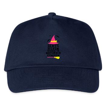 ECHTE HEXEN WERDEN IM NOVEMBER GEBOREN - Kinder Basecap - Navy - Vorne