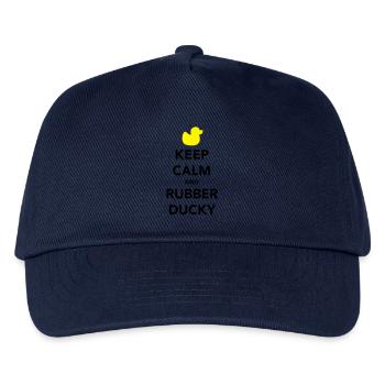 Keep Calm and Rubber Ducky - Kids’ Baseball Cap - navy - Front