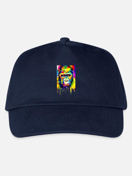 Urbaner Gorilla - Graffiti Kunst - Kinder Basecap - Navy