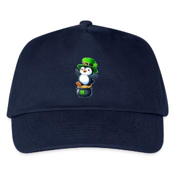 St. Patrick's Day Penguin Cylinder Shamrock - Kids’ Baseball Cap - navy - Front