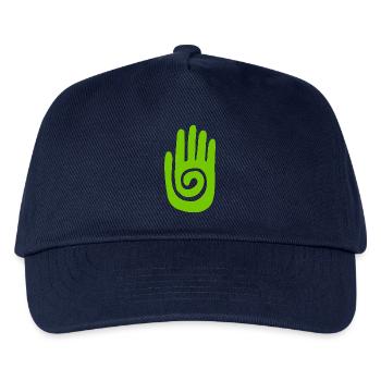 Schamane - Heilende Hand & Schutzsymbol - Grün - Kinder Basecap - Navy - Vorne