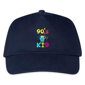 90s Kid Forever – retro t-shirt for fans of the 90s - Kids’ Baseball Cap - navy - Front