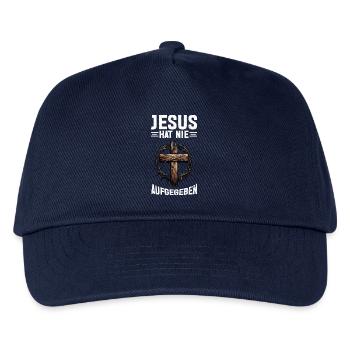 Jesus Hat Nie Aufgegeben Bibelleser Kirche - Kinder Basecap - Navy - Vorne