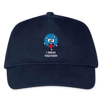 Emoticon Erde, I Break Together, Klimawandel NEG3C - Kinder Basecap - Navy - Vorne