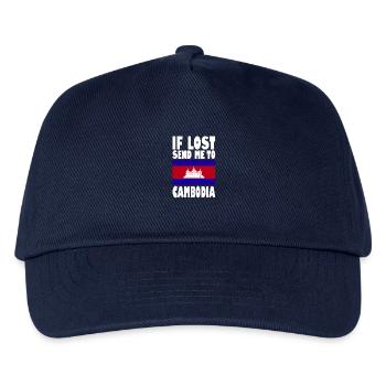 Cambodia Flag Saying - Kids’ Baseball Cap - navy - Front