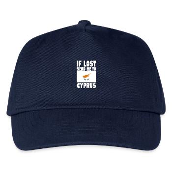 Drapeau de Chypre Disant - Casquette de baseball Enfant - marine - Devant