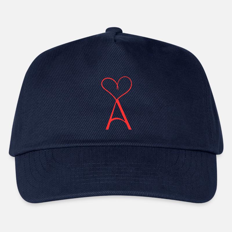 Herz mit "A" – minimalistisch und Liebevoll - Kinder Basecap - Navy