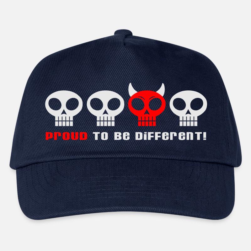 DIFFERENT PUNKY SKULLS - 2C - Kids’ Baseball Cap - navy