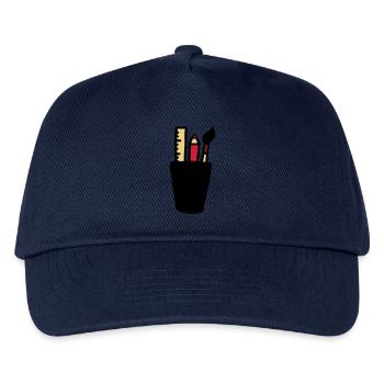 Pen - Brush - Ruler - Kids’ Baseball Cap - navy - Front
