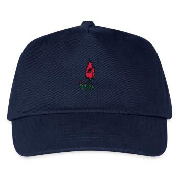 Burning Rose Print - Kids’ Baseball Cap - navy - Front