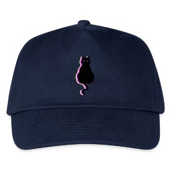 Glow Cat Pink - Kids’ Baseball Cap - navy - Front