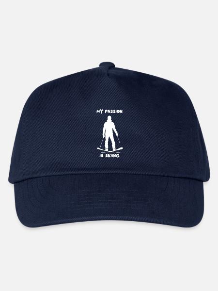 My passion is Skiing - Kinder Basecap - Navy