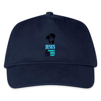 Jesus Die Wahrheit der Weg und das Leben - Kinder Basecap - Navy - Vorne