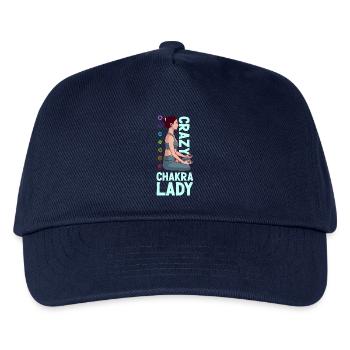 Verrückte Chakra-Lady - Kinder Basecap - Navy - Vorne