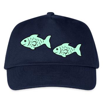 fish2 - Kids’ Baseball Cap - navy - Front