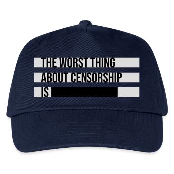 Le pire dans la censure, c’est l’ironie amusante - Casquette de baseball Enfant - marine - Devant