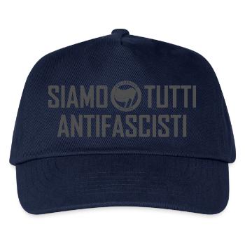 SIAMO TUTTI ANTIFASCISTI inkognito - Kinder Basecap - Navy - Vorne