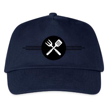 Grill cutlery icon - Kids’ Baseball Cap - navy - Front