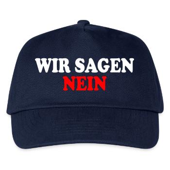Wir sagen nein - Kinder Basecap - Navy - Vorne