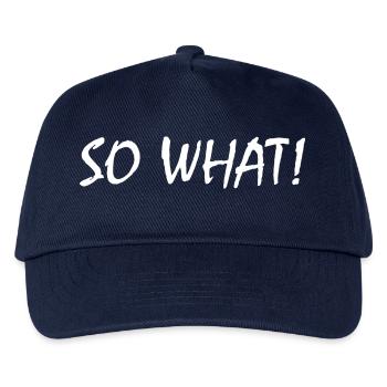 So what - Kids’ Baseball Cap - navy - Front