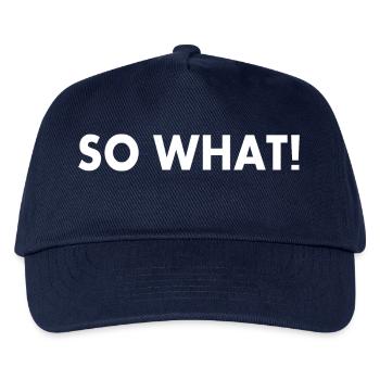So what - Kids’ Baseball Cap - navy - Front