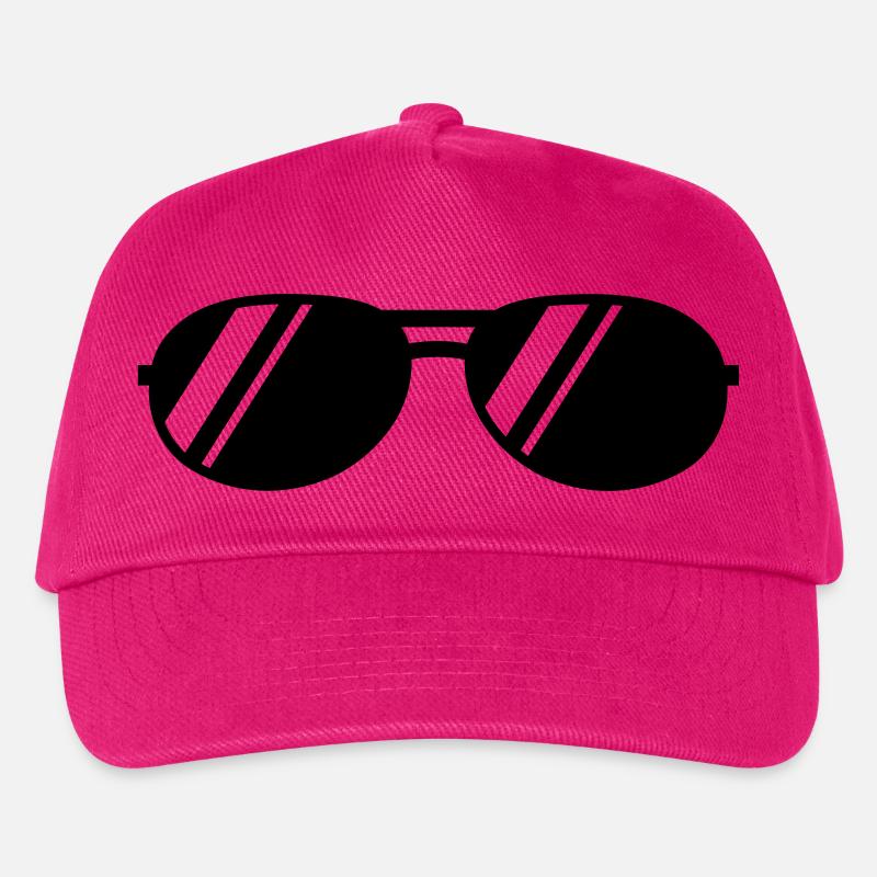 coole Sonnenbrille - Kinder Basecap - Fuchsia