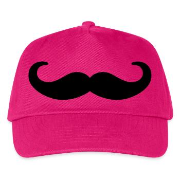 moustache - Kinder Basecap - Fuchsia - Vorne