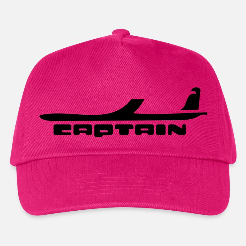 captain airplaine flugzeug - Kinder Basecap - Fuchsia