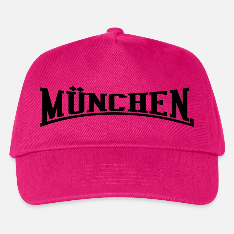 München Schriftzug - Kinder Basecap - Fuchsia