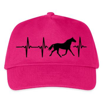 My heart beats for horses! - Kids’ Baseball Cap - fuchsia - Front