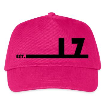 17_Black_Bauhaus93 - Kinder Basecap - Fuchsia - Vorne