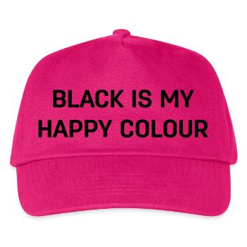 BLACK IS MY HAPPY COLOUR - Kids’ Baseball Cap - fuchsia - Front
