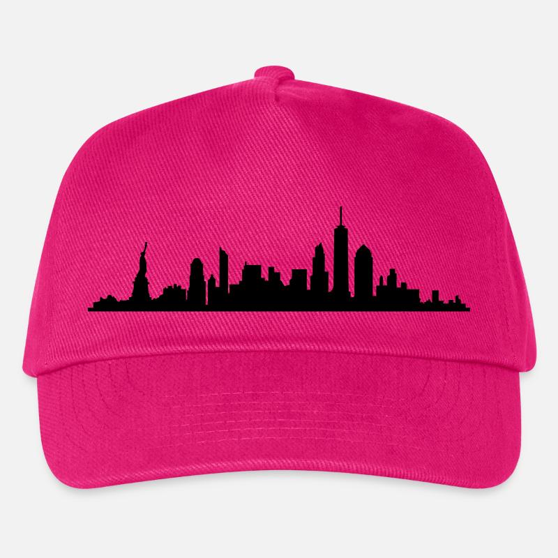 Skyline New York - Kinder Basecap - Fuchsia