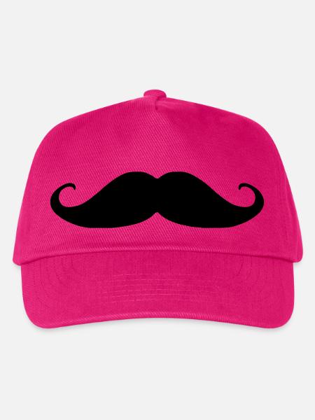 Moustache - Kinder Basecap - Fuchsia