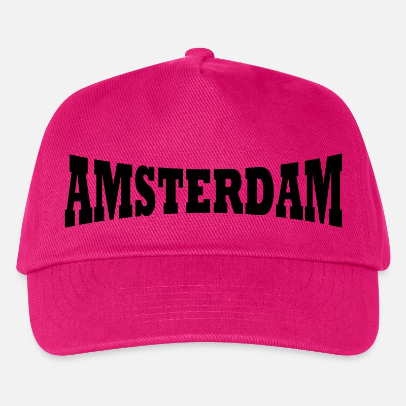 Amsterdam Schriftzug - Kinder Basecap - Fuchsia