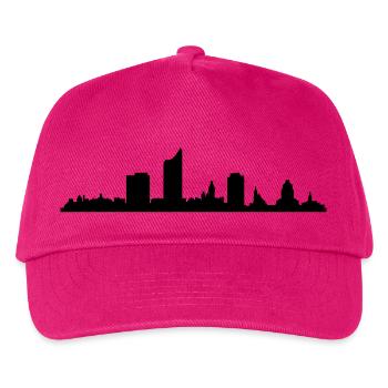 Skyline Leipzig - Kinder Basecap - Fuchsia - Vorne