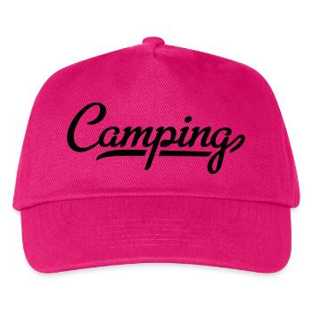 camping - Kinder Basecap - Fuchsia - Vorne